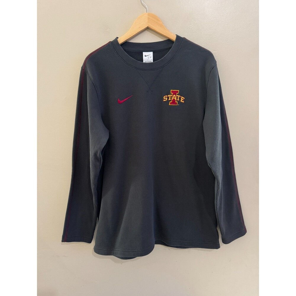 Nike Iowa State Cyclones Football Team Issued PE Waffle Knit Thermal Mens L NCAA
